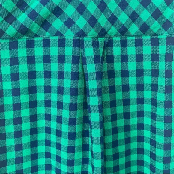 G.H. Bass & Co Women's M Plaid Summer  Tank Top Green 100% Viscose - Picture 7 of 15